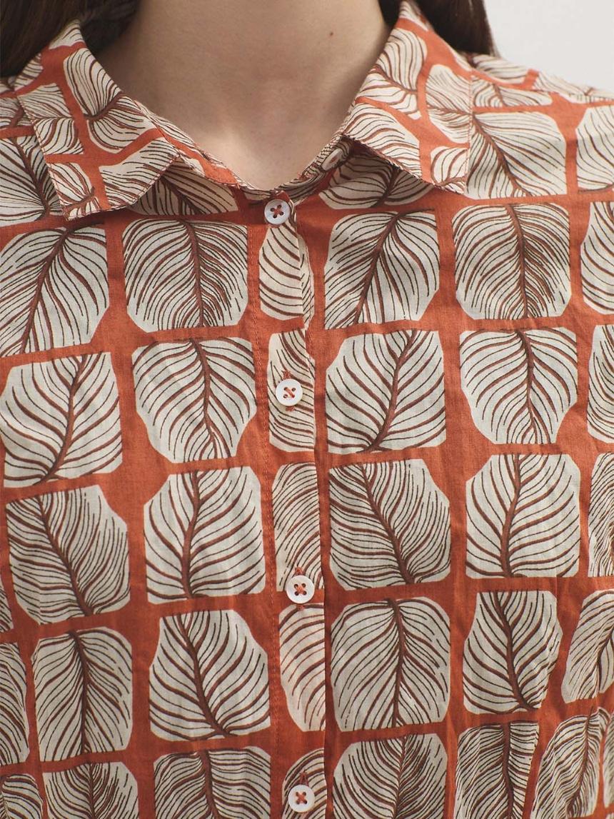 Camisa #99 Square Leaves
