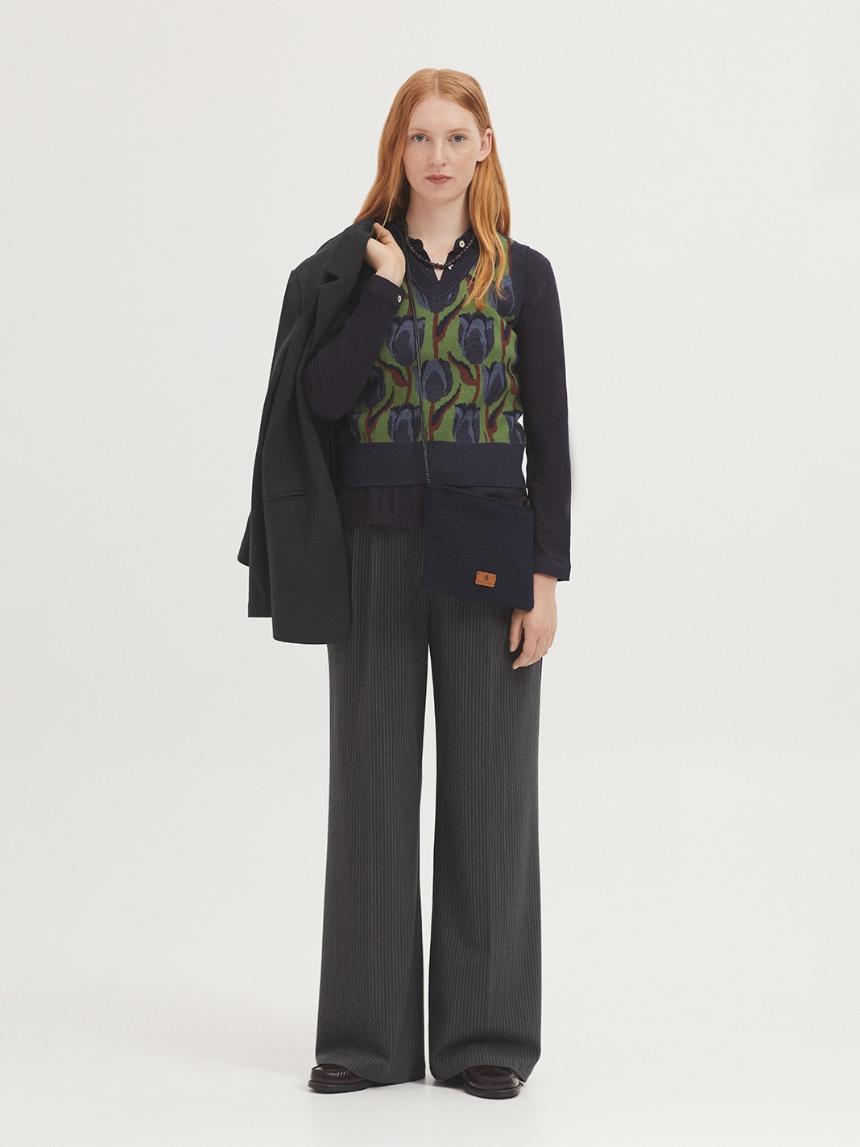 Chaleco jacquard de punto