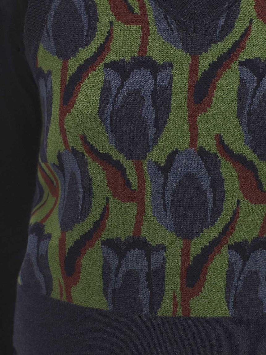 Chaleco jacquard de punto