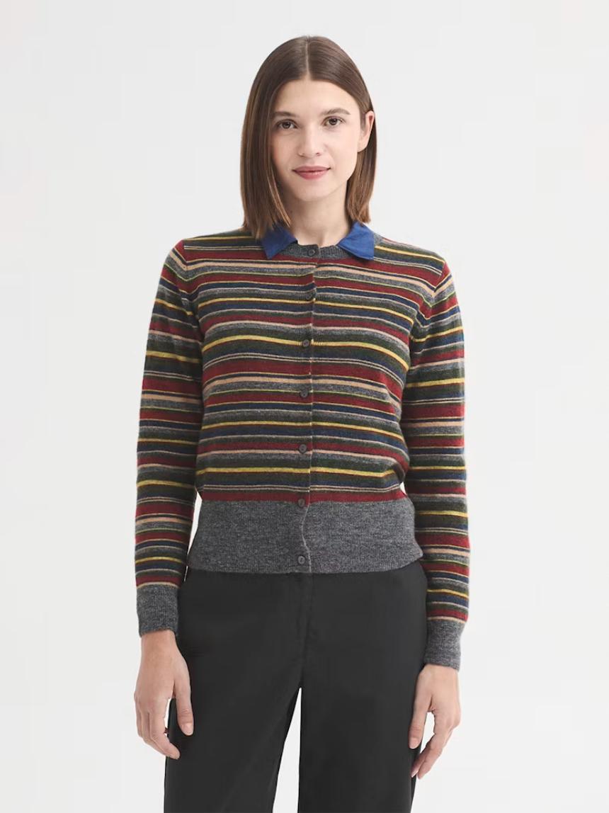 Chaqueta boba punto multirayas