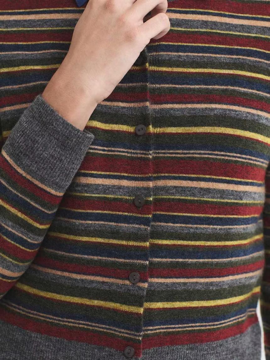 Chaqueta boba punto multirayas