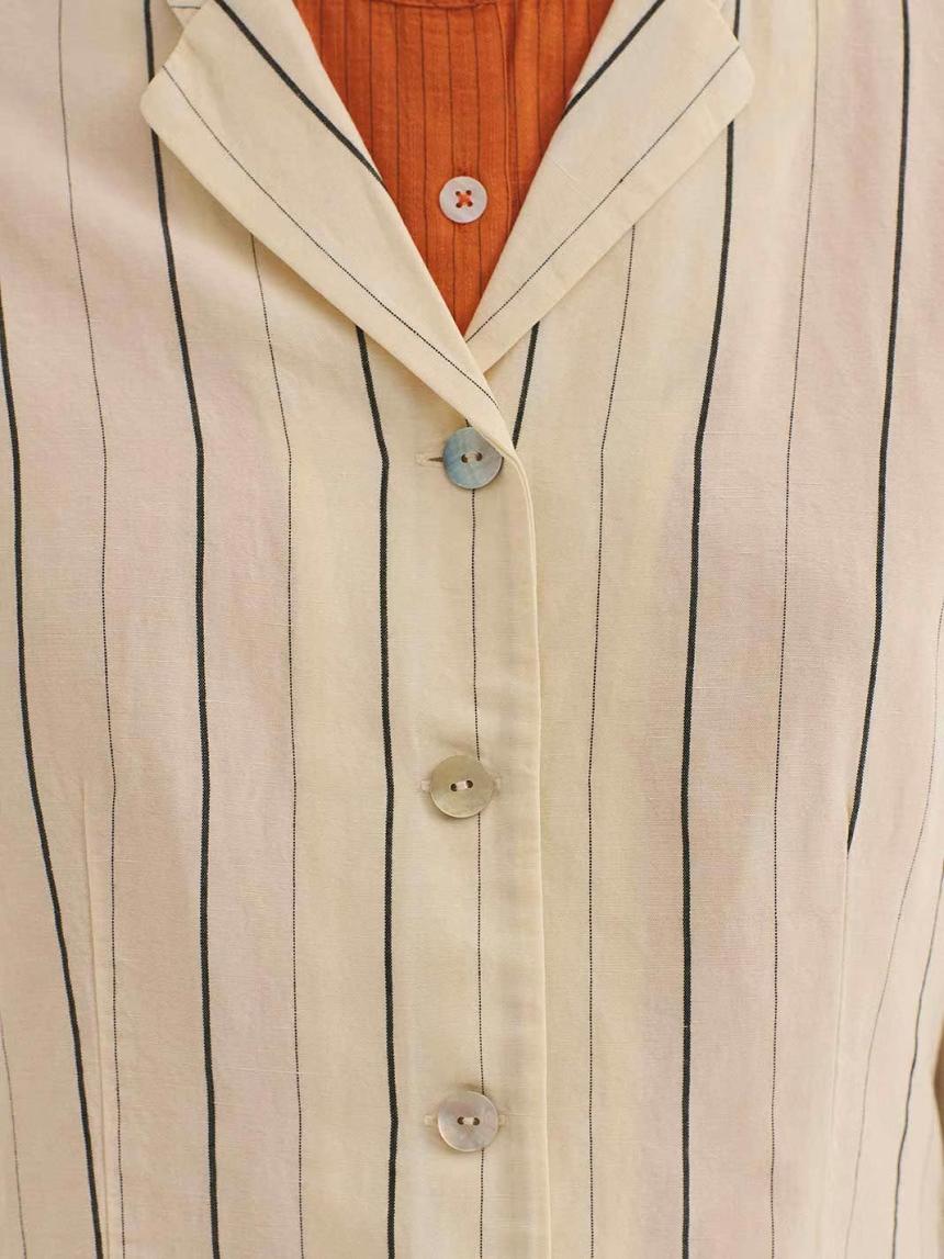 Chaqueta de Tencel sobretintado con rayas