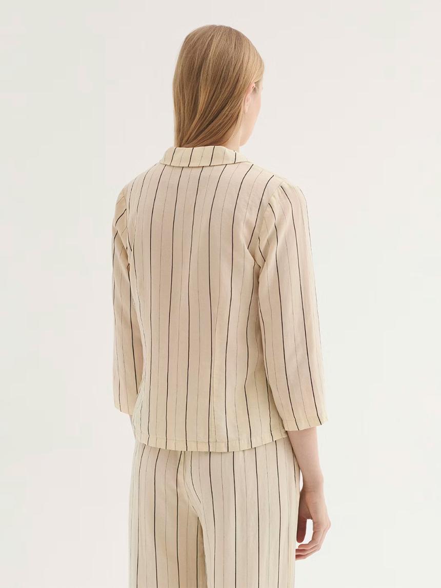 Chaqueta de Tencel sobretintado con rayas