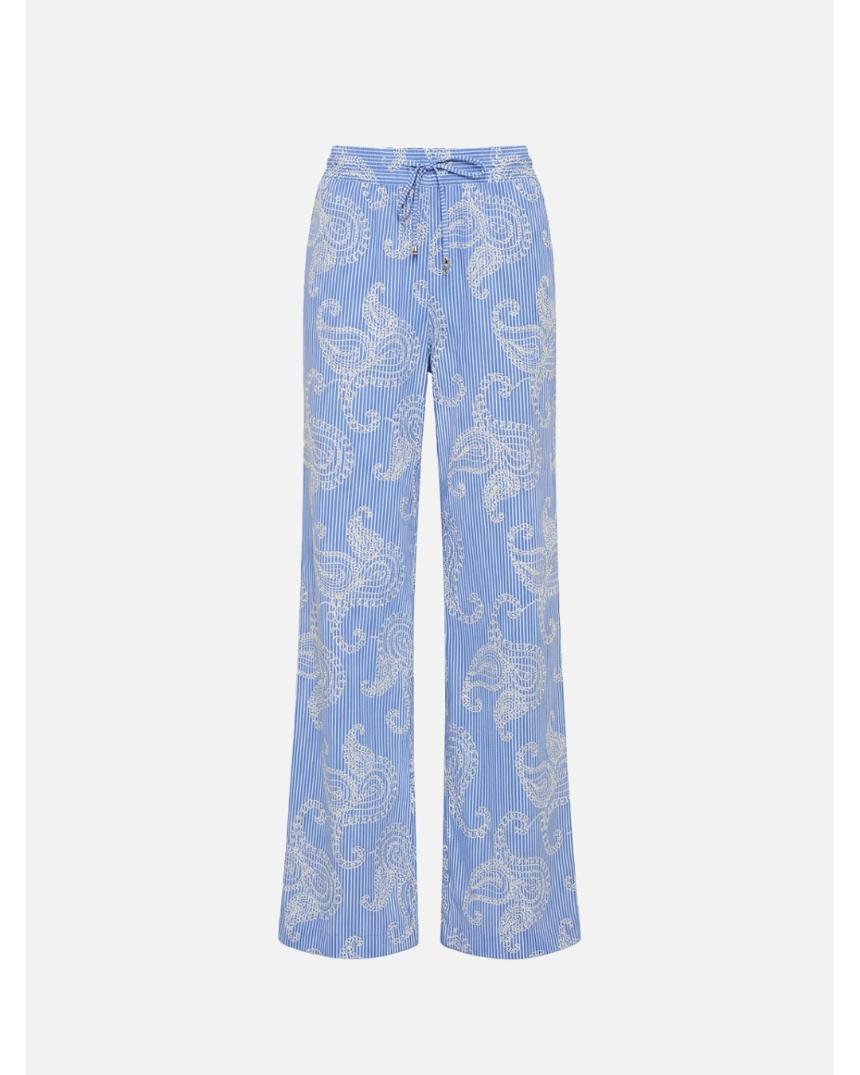 Pantalones con cintura elástica bordados