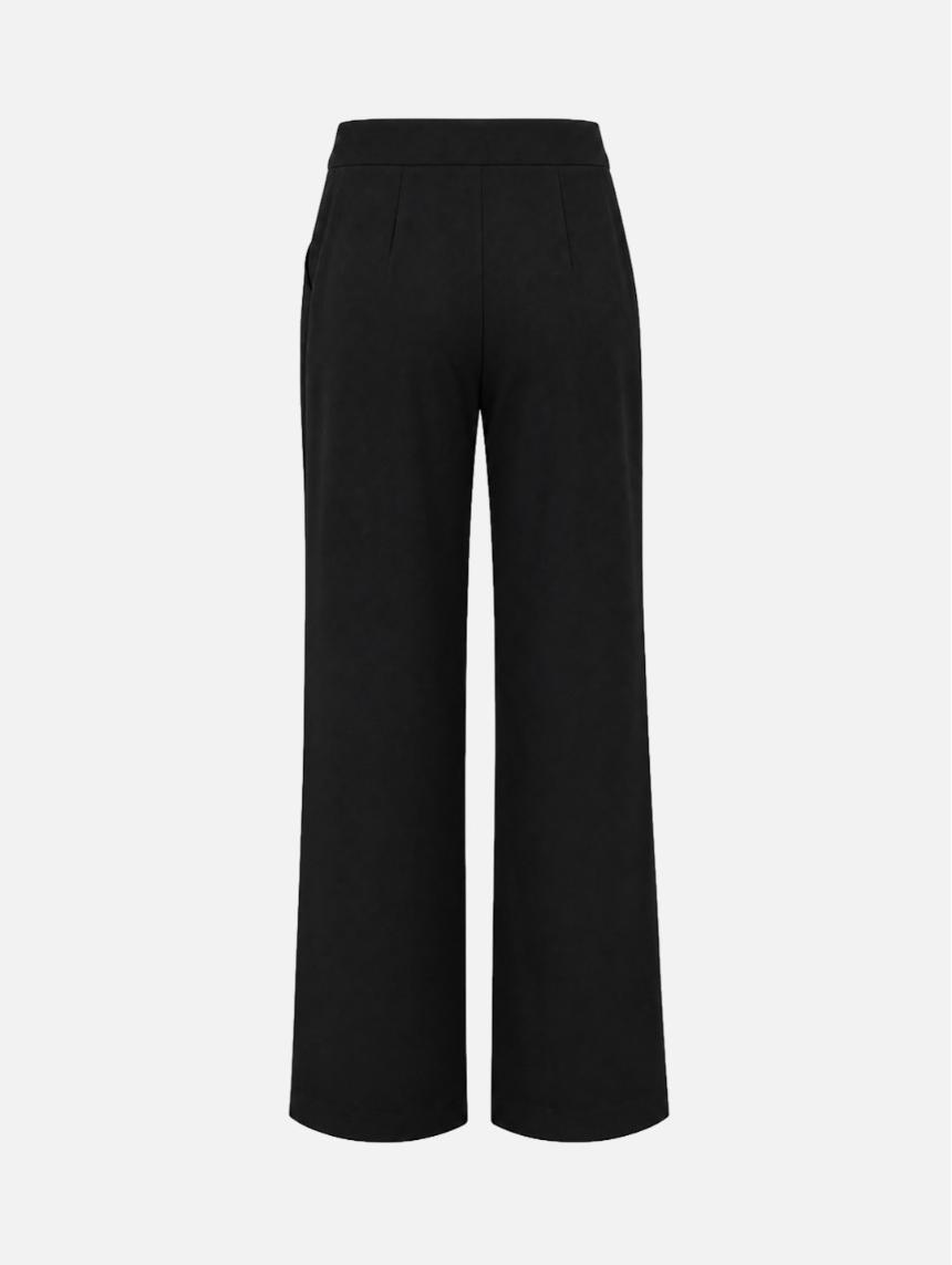 Pantalones pinzas de pierna ancha