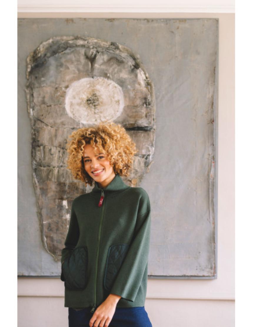 Chaqueta punto verde