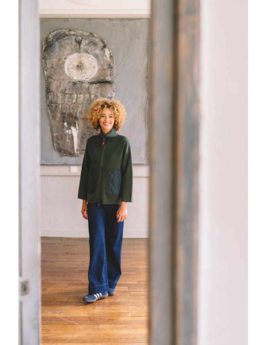 Chaqueta punto verde