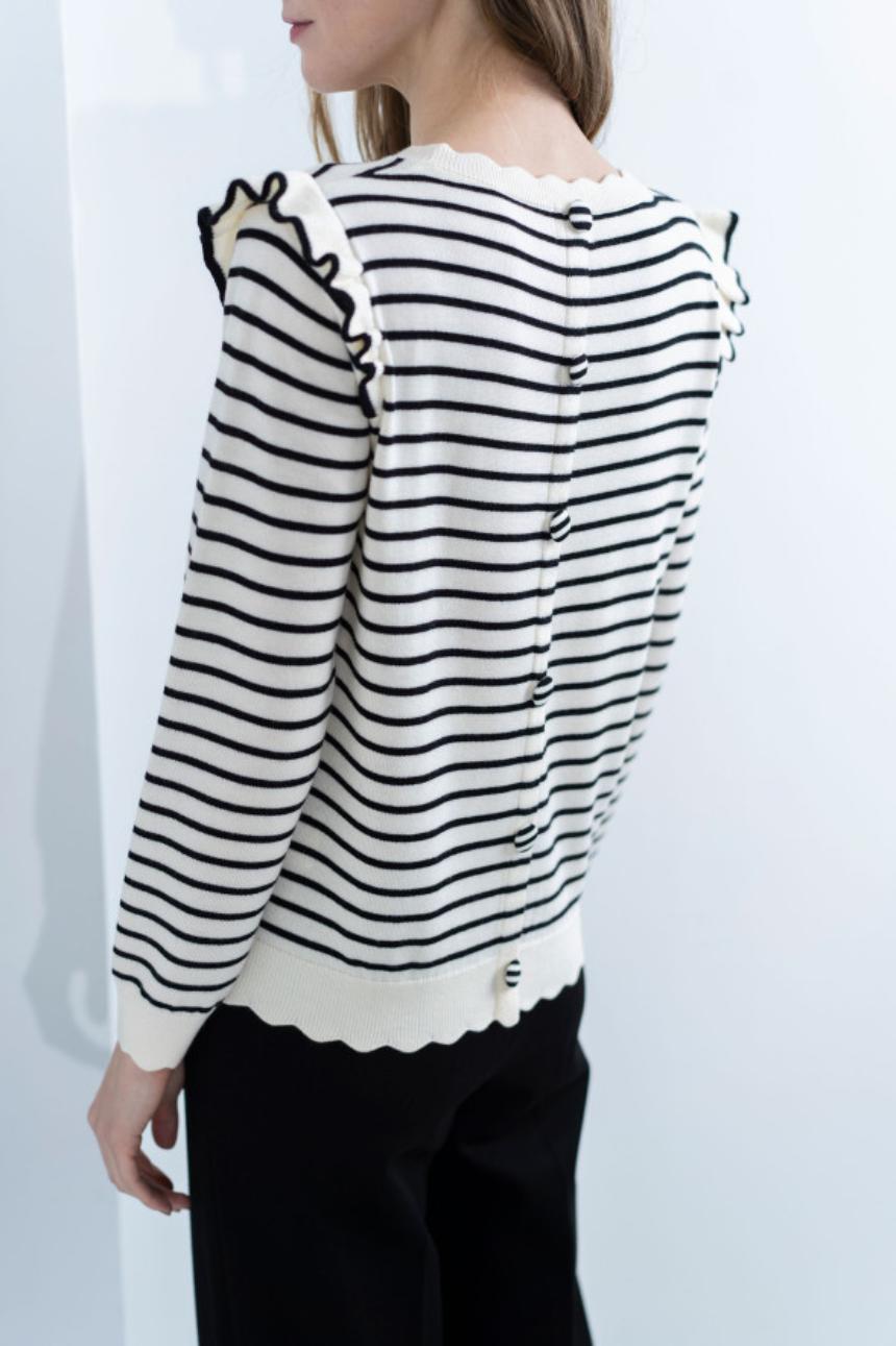 Jersey de rayas con volante