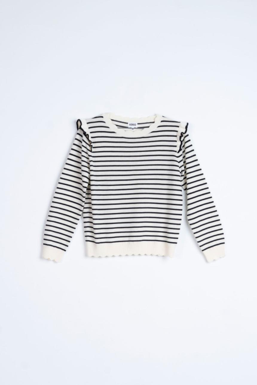 Jersey de rayas con volante