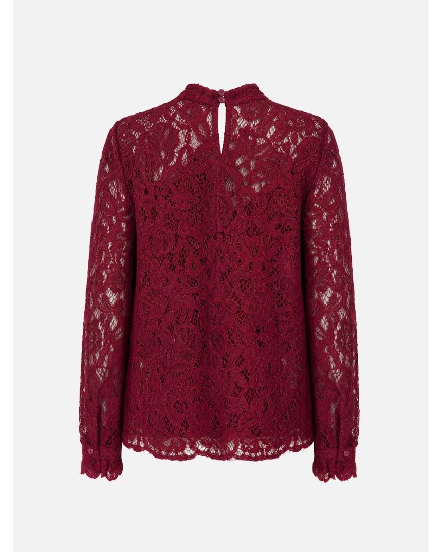 Blusa encaje cereza
