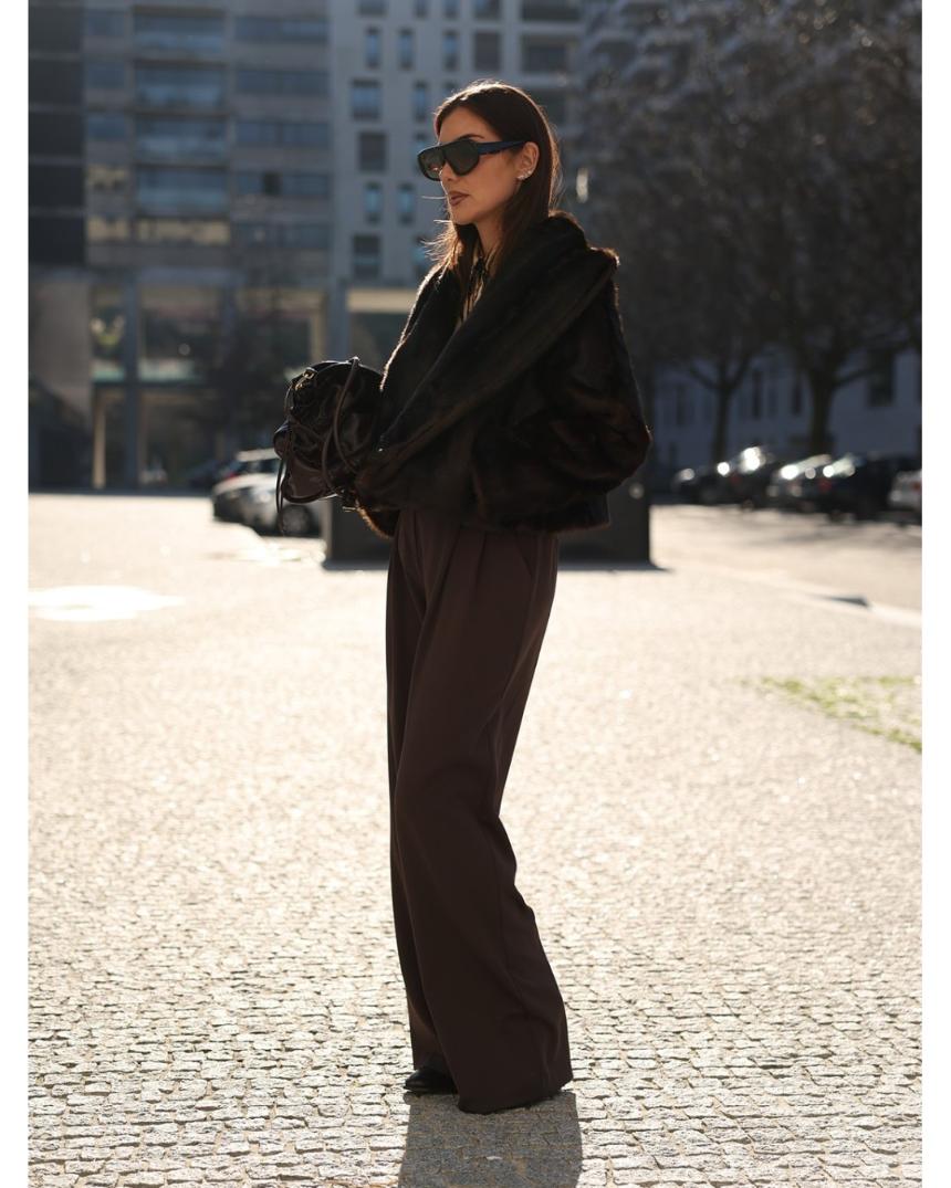 Pantalones fluidos marrónes