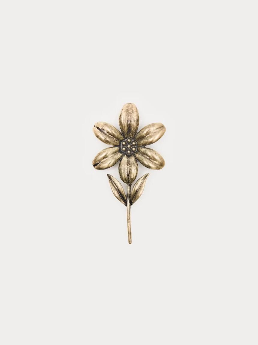 Broche flor dorada