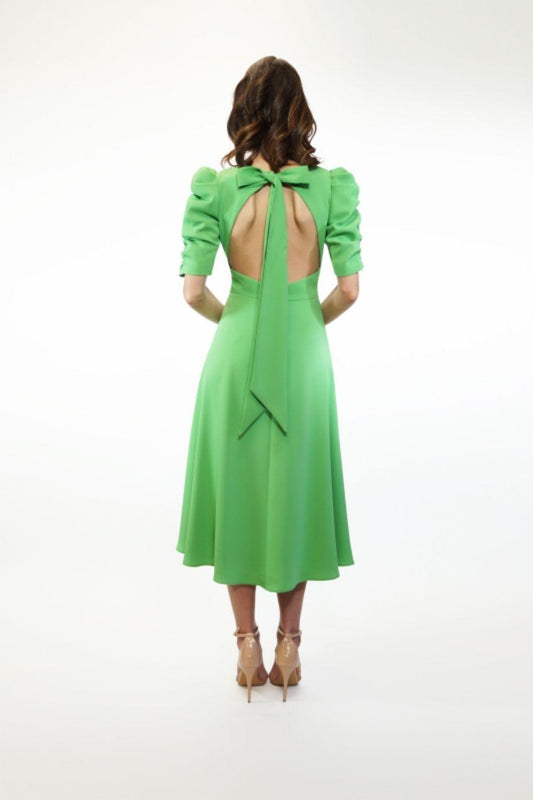 Vestido midi Carla Ruiz - Wengué Ana y Carmen - Vestidos de fiesta cortos/midi - Carla Ruiz 