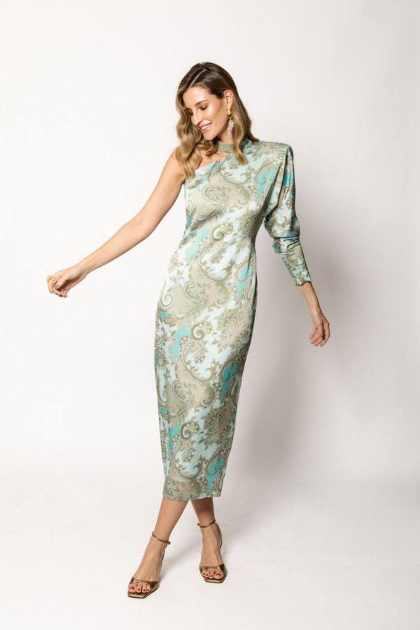 Vestido Cala Blanca Martín - Wengué Ana y Carmen - Vestidos de fiesta cortos/midi - Blanca Martín 