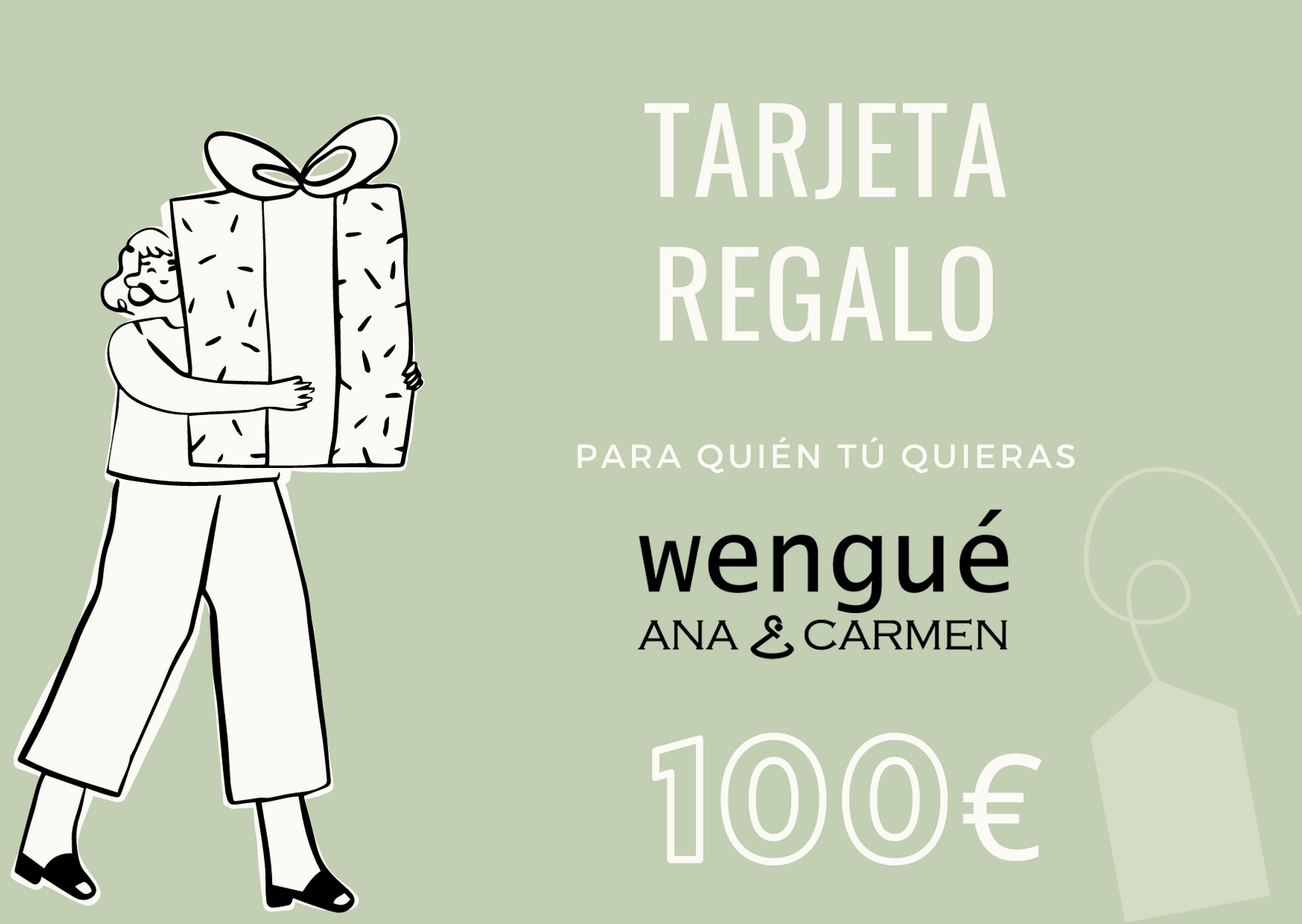 Tarjeta de regalo Wengué Ana y Carmen - Wengué Ana y Carmen - Tarjeta de regalo - Wengué Ana y Carmen 