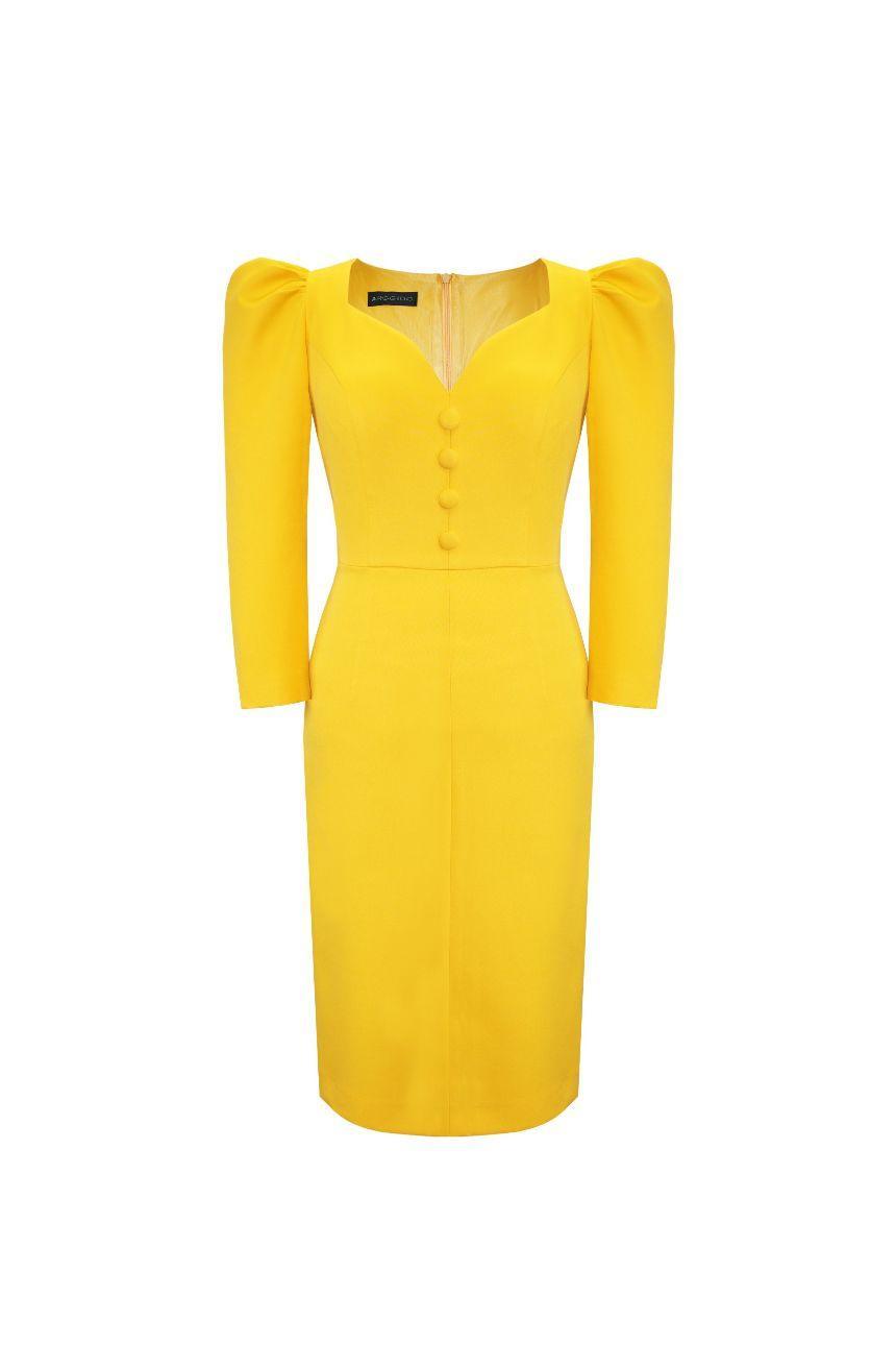 Vestido recto botones - Wengué Ana y Carmen - Vestidos de fiesta cortos - Arggido 